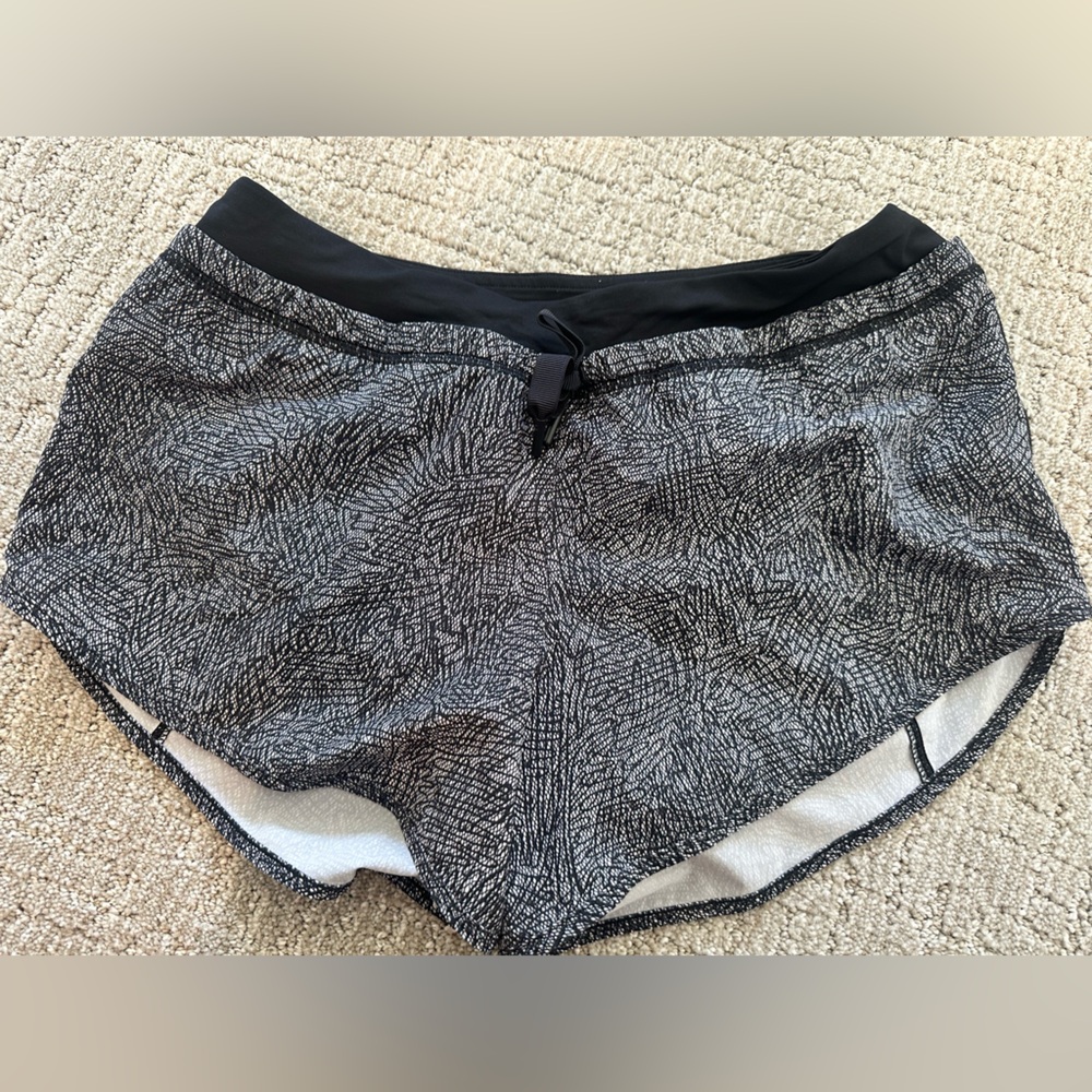 Lululemon Black and White Patterned Shorts